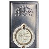 Collection of Scales- One Foreign Letter Scale, One Precision Postal Scale and one Decorative Hill Farms Feed Grain Hanging Scale