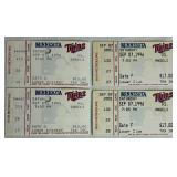 Minnestota Twins Commerative Ticket Events