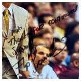 Minnesota Timberwolves Flip Saunders Framed Autographed Photo 2001/2002 plus Timberwolves Hats and Towel