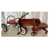 Vintage Childrens Wagon/Trike Lot 1950