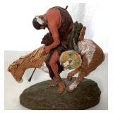 Daniel Monfort Sculpture Lot - 1991 Peace Pine and 1982 The End of the Trail  Monfort Original Western Sculpture Boulder, CO.