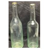 Two Antique Clear Beer Bottles from Drewry & Sons and G. Heileman BRC. Co.