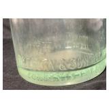 Two Antique Clear Beer Bottles from Drewry & Sons and G. Heileman BRC. Co.