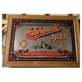Framed Schmidt Beer Mirror Sign "The Brew That Grew With The Great Northwest"