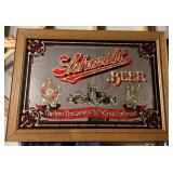 Framed Schmidt Beer Mirror Sign "The Brew That Grew With The Great Northwest"