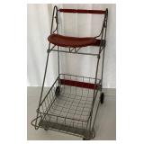 Two Vintage Child Sized Shopping Carts