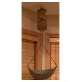 Vintage Purina Cow Chow Hanging Scale,  Chas. Forschner & Sons Double Sided Hanging Spring Scale and General Store Sign