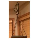 Vintage Purina Cow Chow Hanging Scale,  Chas. Forschner & Sons Double Sided Hanging Spring Scale and General Store Sign