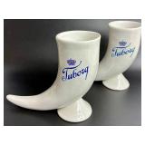Tuborg Beer Collection - Drinking Horn Steins, Gold Rimmed Beer Glasses, Plastic Ashtray and Goblets