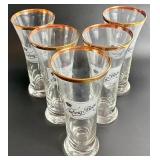 Tuborg Beer Collection - Drinking Horn Steins, Gold Rimmed Beer Glasses, Plastic Ashtray and Goblets