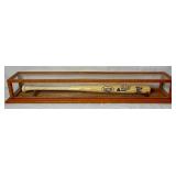 Louisville Slugger Minnesota Twins Manager Tom Kelly 1000th Career Win Autographed Baseball Bat in Wooden Display Case