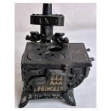 Cast Iron Bundle - Vintage Princess Miniature Stove, Wagner Ware 6.5" Skillet and Cast Cauldron