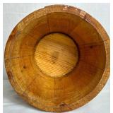 Antiique Firken Wooden Sugar Bucket, Primitive Wooden Bucket  and Early American Wood Firkin Sewing Box