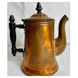 Copper Collection - Vintage Copper Teapot, Copper Pitcher, Copper Straining Dipper and Hammered Copper Ladle Bowl