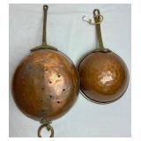 Copper Collection - Vintage Copper Teapot, Copper Pitcher, Copper Straining Dipper and Hammered Copper Ladle Bowl