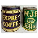 Coffee Bundle #2 - Coffee Signs, Coffee Tins, Champ and Hills Bros Coffee Glass Jars