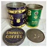 Coffee Bundle #2 - Coffee Signs, Coffee Tins, Champ and Hills Bros Coffee Glass Jars