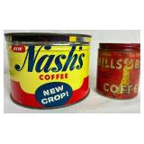 Coffee Bundle #2 - Coffee Signs, Coffee Tins, Champ and Hills Bros Coffee Glass Jars