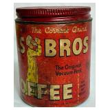 Coffee Bundle #2 - Coffee Signs, Coffee Tins, Champ and Hills Bros Coffee Glass Jars