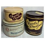 Collection of Vintage Snack Tins
