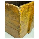 Antique Farmhouse Wooden Vegetable Bin and Clarion Dairy Metal Porch Milk Box