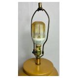 American Salt Glazed Cobalt Blue Bird Stoneware Crock Lamp and Rovland Stoneware Lamp