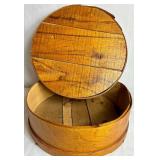 Vintage General Store Bent Wood Dry Measure Containers and Wooden Cheese Boxes