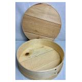 Vintage General Store Bent Wood Dry Measure Containers and Wooden Cheese Boxes