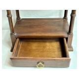 Chinese Bamboo Hand Carved Hanging Bird Cage with Pagoda Top 3 Shelf Display Unit 13" x 8" x 38"