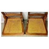 Two Antique Eastlake Style Cane Seat Chairs