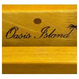 Oasis Island Folding Wood Kitchen Island/Cart on Locking Wheels