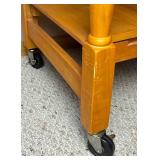 Oasis Island Folding Wood Kitchen Island/Cart on Locking Wheels