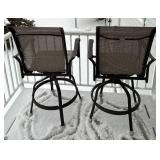 Patio Table and 2 Swivel Patio Chairs plus Umbrella