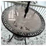 Patio Table and 2 Swivel Patio Chairs plus Umbrella