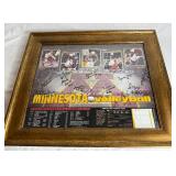 University of Minnesota Golden Gopher Volleyball 2002 Framed &  Autographed Schdule plus 2001 XL T-Shirt with Schedule Signed by the Coaches