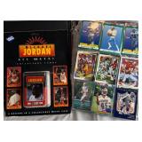 Mixed Album of Football, Basketball and Golf Trading Cards plus 1996 Upper Deck Michael Jordan All Metal Collectors Cards