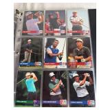 Mixed Album of Football, Basketball and Golf Trading Cards plus 1996 Upper Deck Michael Jordan All Metal Collectors Cards