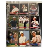 Mixed Album of Football, Basketball and Golf Trading Cards plus 1996 Upper Deck Michael Jordan All Metal Collectors Cards