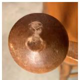 Set of 4 Pressback Oak Dining Chairs with Turned Spindles