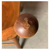 Set of 4 Pressback Oak Dining Chairs with Turned Spindles