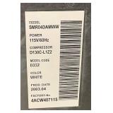 GE Mini Refrigerator Model SMR04DAMWW