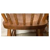 Set of 4 Pressback Oak Dining Chairs with Turned Spindles