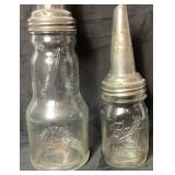 Vintage Industrial Containers with Various Vintage Display Cabinets