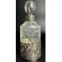Wolf and Knell .800 Silver Cased Etched Glass Stoppered Bottle