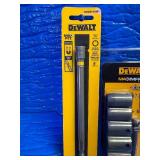 Dewalt - brand new - 12” locking extension-work light -6” double ended Nut driver -6 bolt extractor set-Short SAR Set -1/4”- magnetic nut driver