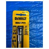 Dewalt - brand new - 12” locking extension-work light -6” double ended Nut driver -6 bolt extractor set-Short SAR Set -1/4”- magnetic nut driver
