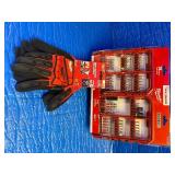 Milwaukee SHOCKWAVE Impact Duty Alloy Steel Screw Driver Bit Set (74-Piece) and High impact , AND High dexterity Work gloves
