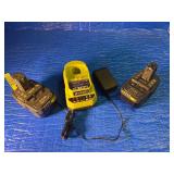 2- ONE+ 18V 4.0 Ah Lithium-Ion Battery’s- Plus Charger Bundle