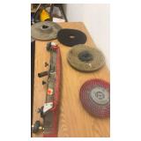 Minuteman Floor Scrubber with Assorted Pads and Squeegee Bar