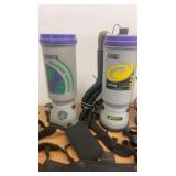 Set of 4 ProTeam Super Coach Backpack Vacuums with Harnesses